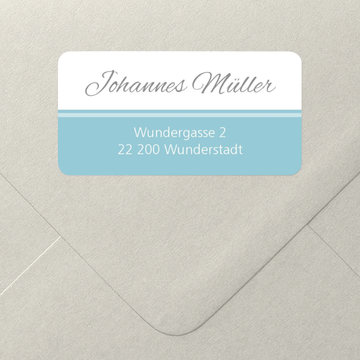 Adressaufkleber Konfirmation, Schleife