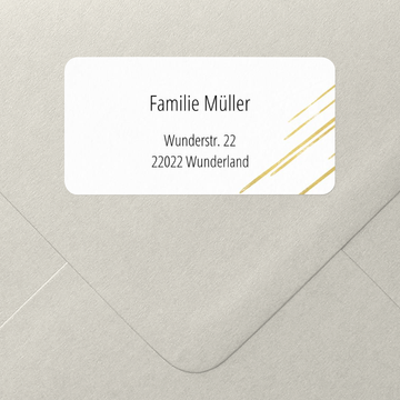 Adressaufkleber Konfirmation, Goldene Adressaufkleber