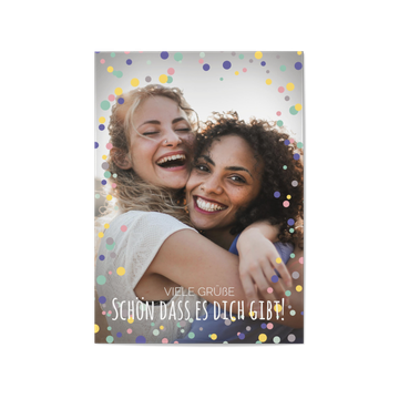 Grußkarten Geburtstag, Buntes Konfetti