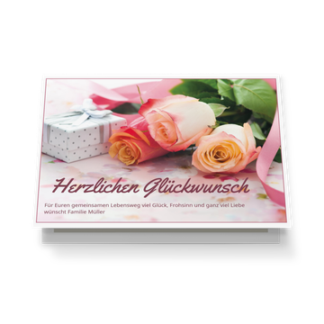 Glückwunschkarten Hochzeit, Rosen