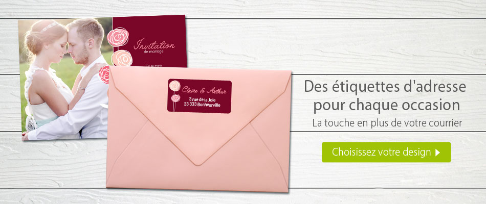 Étiquettes d'adresse mariage