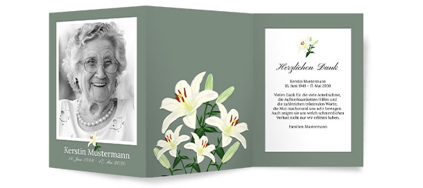 Danksagungskarten Trauer