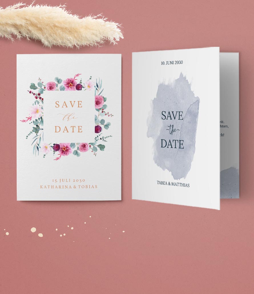 Hochzeitskarten - Save-The-Date Karten
