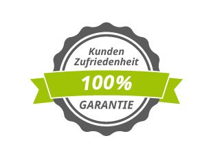 100% ZUFRIEDENHEITSGARANTIE