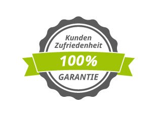 100% ZUFRIEDENHEITSGARANTIE