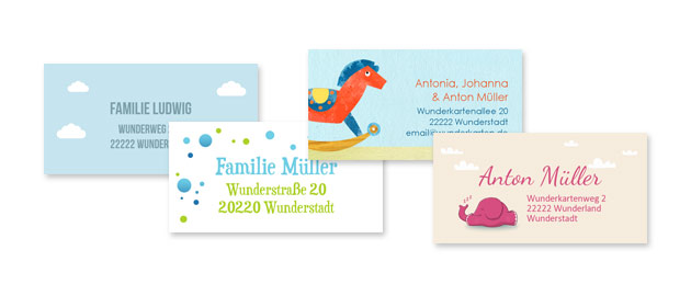 Adressaufkleber Taufe