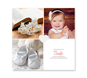 Taufkarten - Herzchentaufe