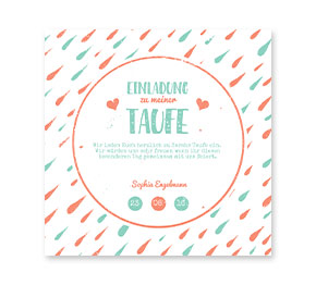 Taufkarten - Kleine Tropfen
