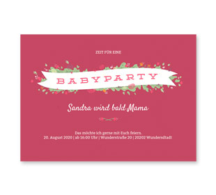 Einladungskarten Babyparty