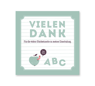 Danksagungskarten Einschulung