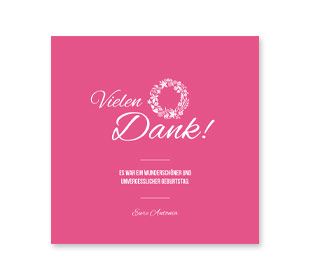 Dankeskarten Geburtstag