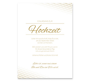 Hochzeitskarten - Elegante Pailletten