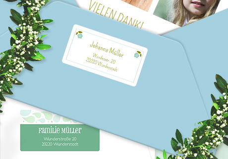 Adressaufkleber Kommunion