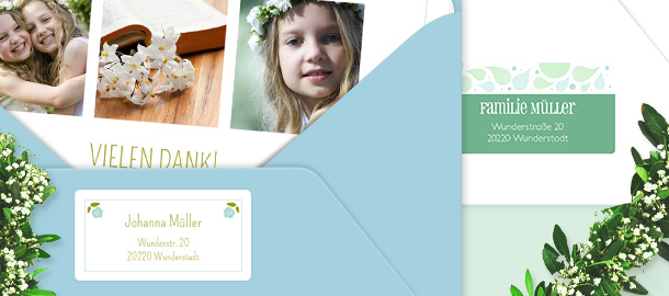 Adressaufkleber Kommunion