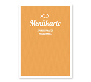 Menükarten Konfirmation