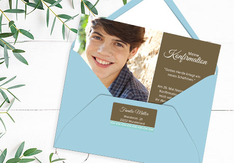 Adressaufkleber Konfirmation