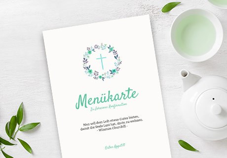 Menükarten Konfirmation