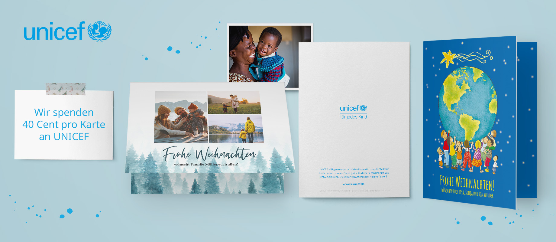 UNICEF - Weihnachtsspendenkarten